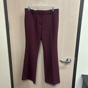 Ann Taylor Deep Burgundy Flare Pants